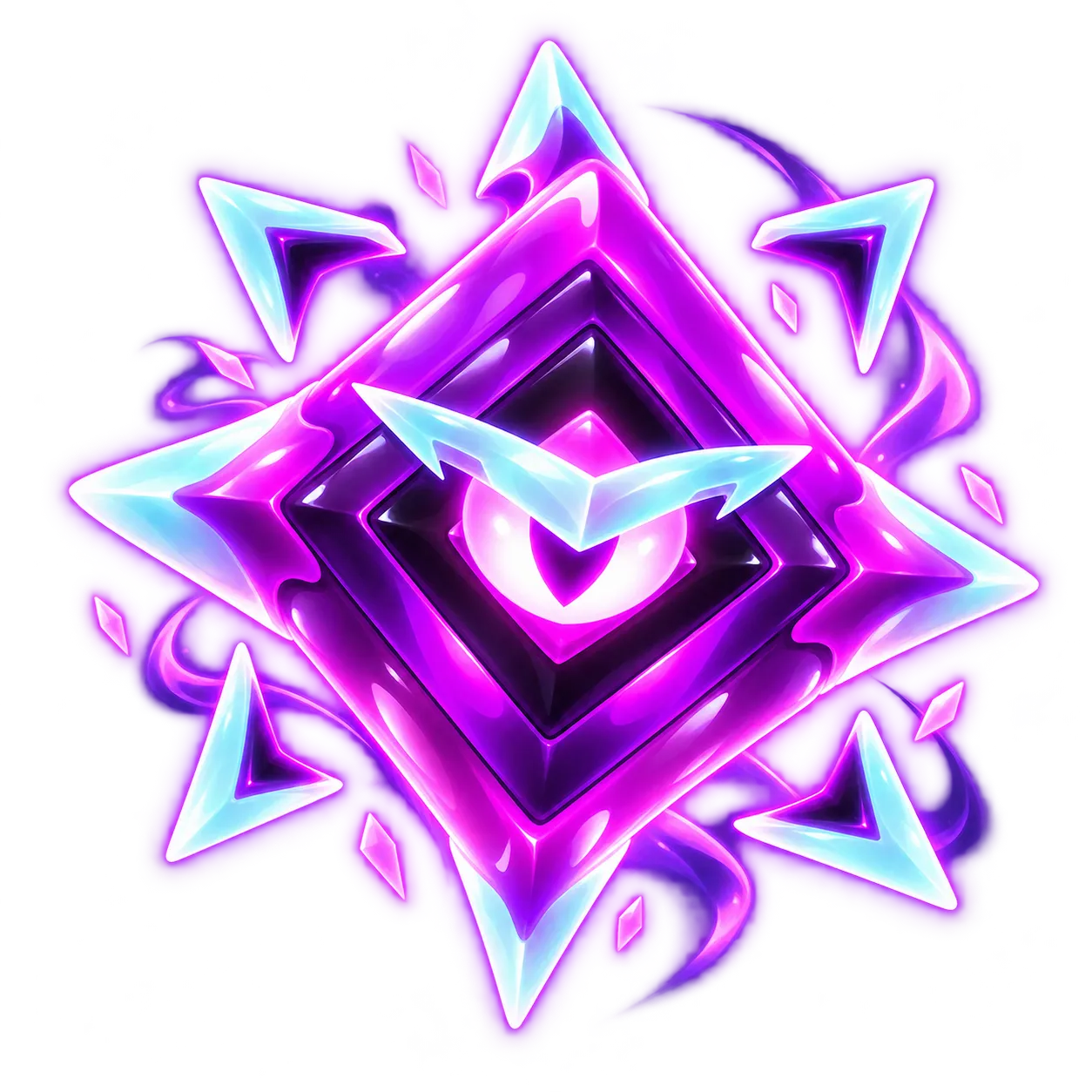 Hypnocore, a vivid magenta and violet crystalline boss
